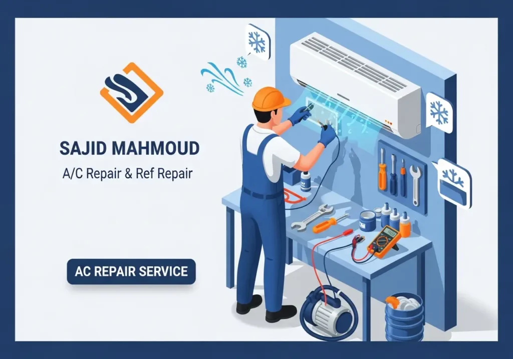 Expert AC & Refrigerator Repair in Sharjah by Sajid Mahmoud - AC Repair