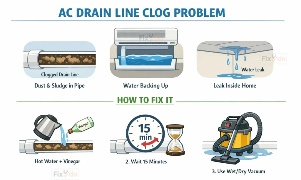 Clogged Condensate Drain Line