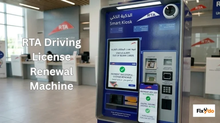 RTA Driving License Renewal Machine