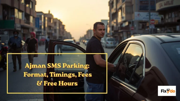 Ajman SMS Parking Guide 2026 Format, Timings, Fees & Free Hours
