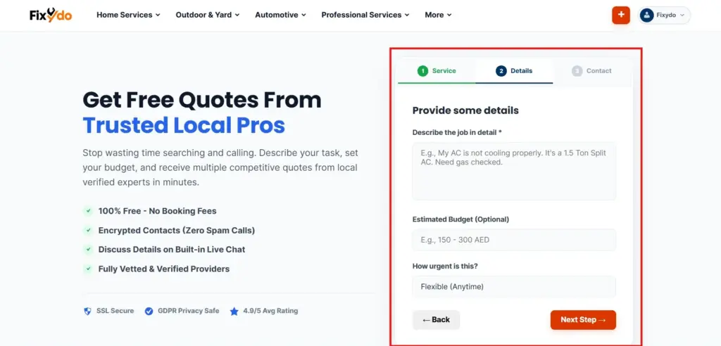 fixydo hire professional