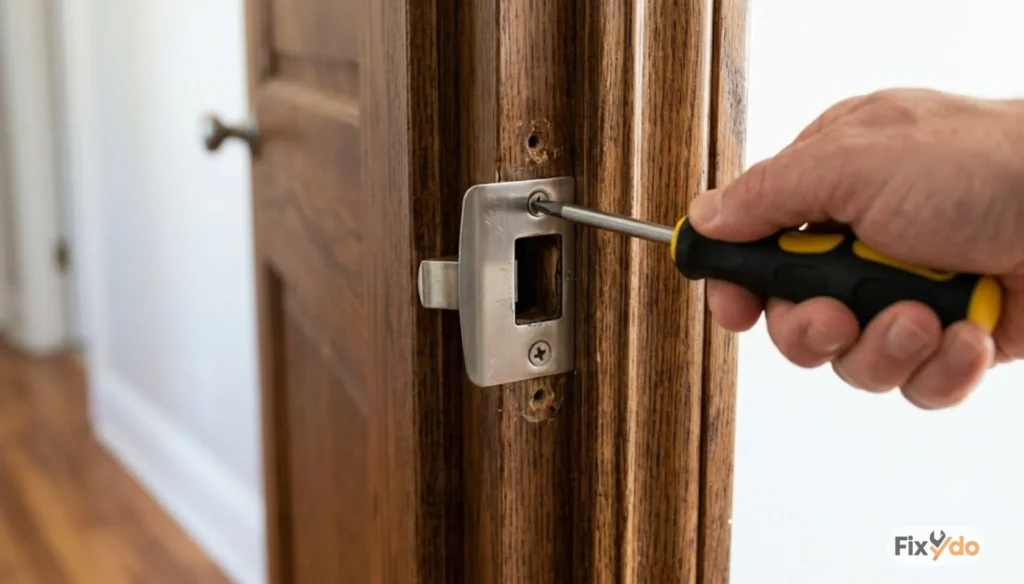 The Strike Plate (If the Door Rattles)