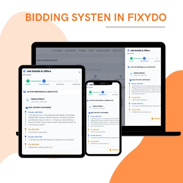 bidding system in fixydo