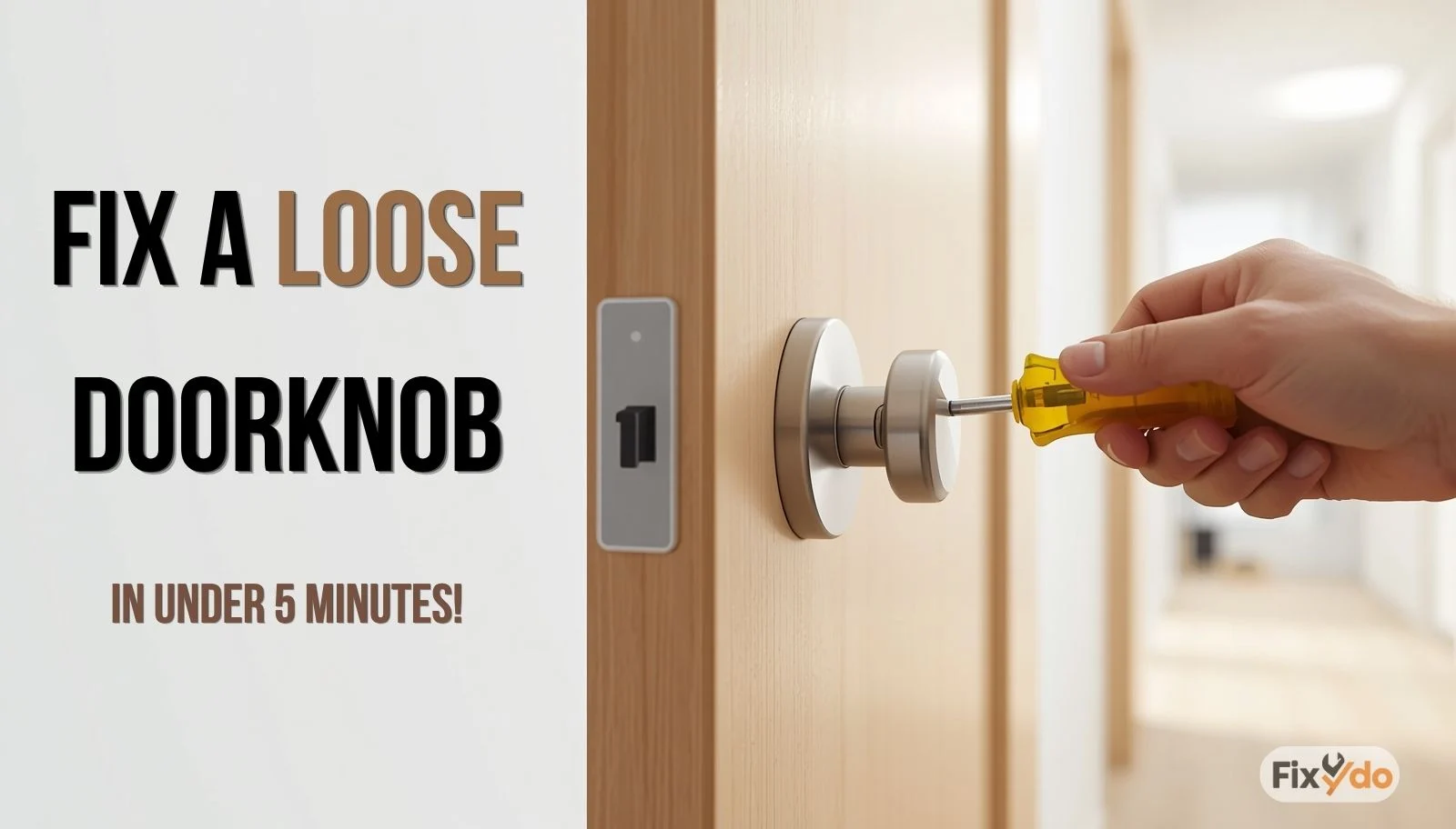 How to Fix a Loose Doorknob (Even with No Screws)