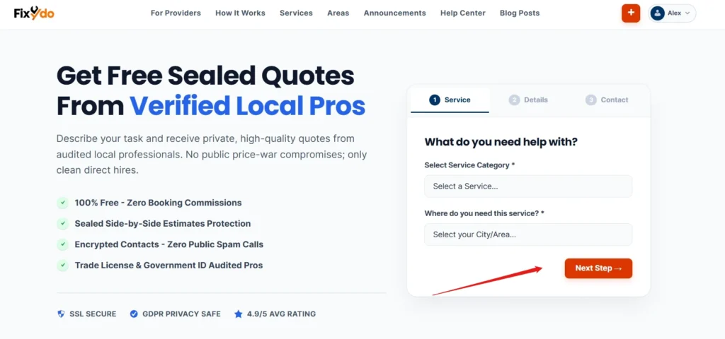 fixydo post a job system
