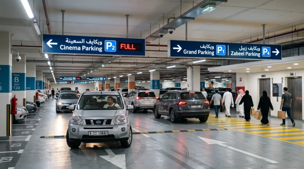 Dubai Mall Cinema Parking alternatives including Grand and Fashion Parking