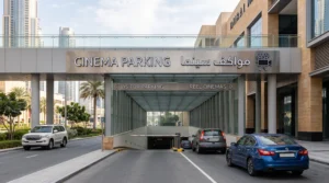 ALT: Dubai Mall Cinema Parking entrance near Reel Cinemas