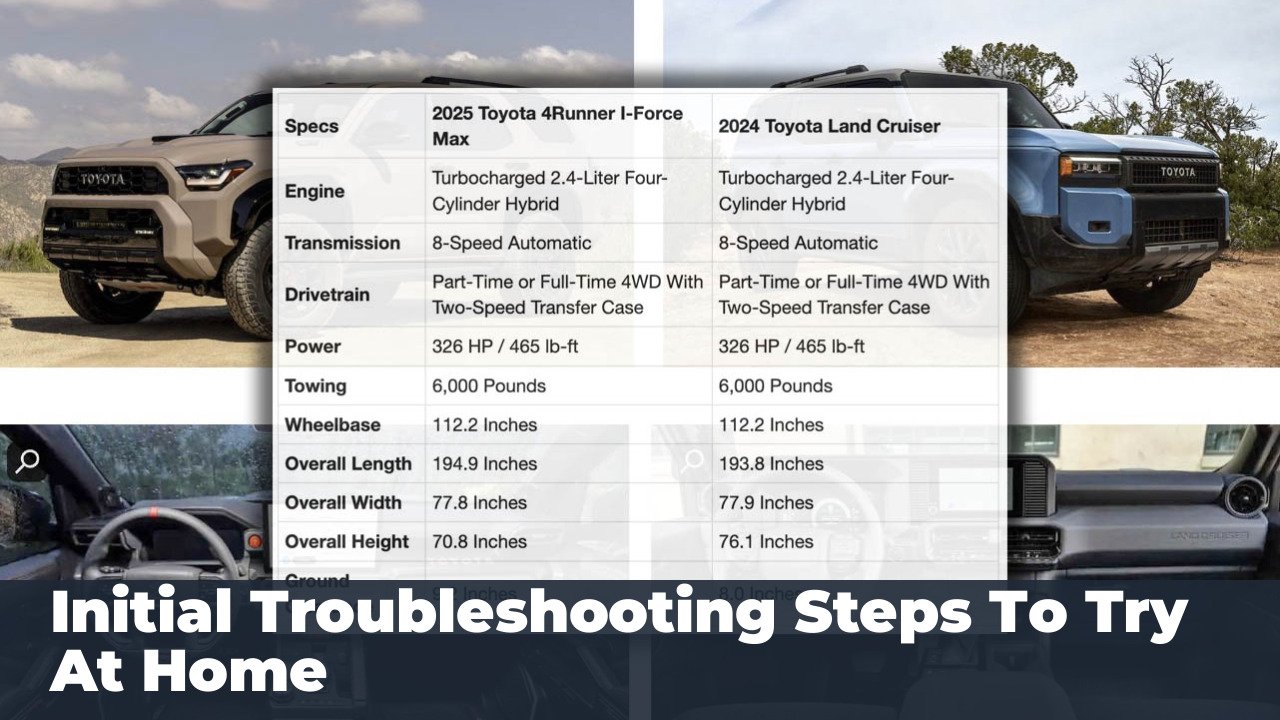 Initial Troubleshooting Steps to Try at Home